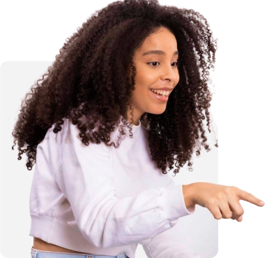 imagem de uma mulher sorrindo